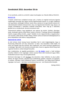 Gondolatok 2016. december 26-án