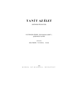 Tan&iacute;t az &eacute;let