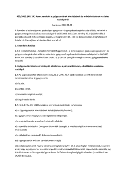422/2016. (XII. 14.) Korm. rendelet a gy&oacute;gyszert&aacute;rak l&eacute;tes&iacute;t&eacute;s&eacute;nek