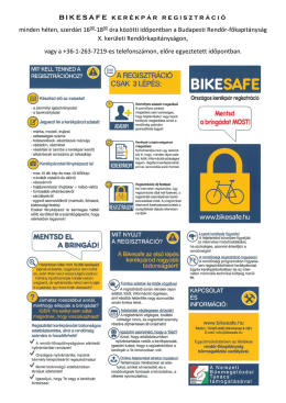 Tájékoztató Bikesafe programról