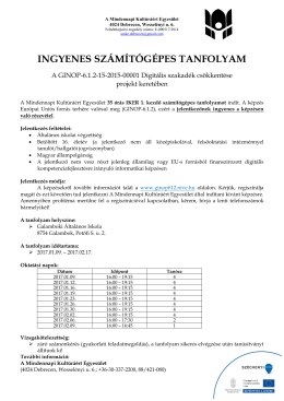 ingyenes sz&aacute;m&iacute;t&oacute;g&eacute;pes tanfolyam