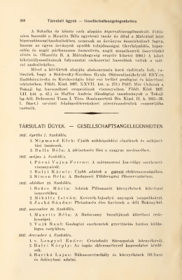 Társulati ügyek