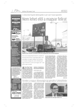 Nem lehet elöl a magyar felirat