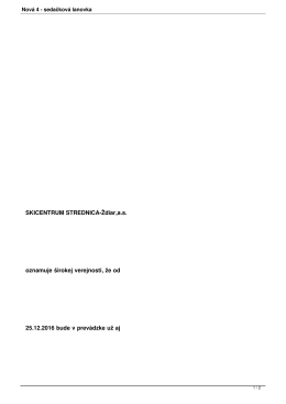 Nov&aacute; 4 - sedačkov&aacute; lanovka