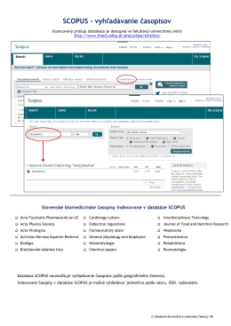 Datab&aacute;za SCOPUS