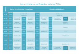 Lektori Vianoce 2016