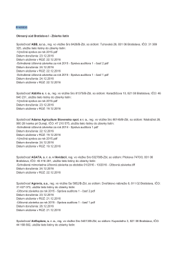 Spoloćnosť AirExplore, sro, reg. vo vlożke Sro 54013/B.Zbl