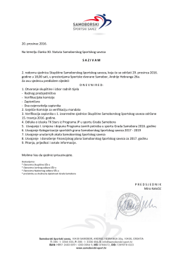 Poziv na sjednicu