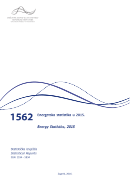 1562 Energetska statistika u 2015. Energy Statistics, 2015