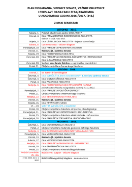 plan nastave i događanja