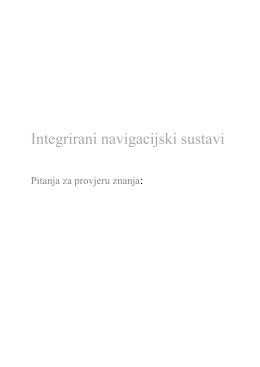 Integrirani navigacijski sustavi