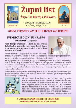 Župni list - Župa Sveti Matej