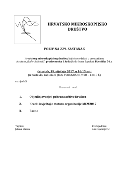 Poziv - Hrvatsko mikroskopijsko društvo