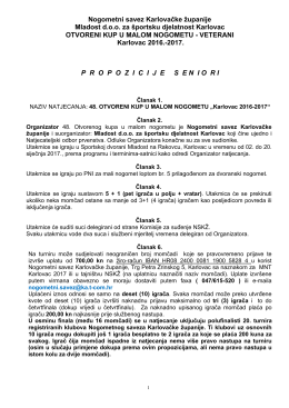 Propozicije SENIORI 2016-2017 - Nogometni Savez Karlovačke