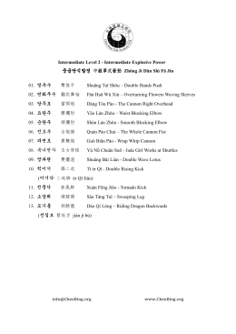 Intermediate Explosive Power 중급단식발경 中級單式發勁 Zhōng J&iacute;