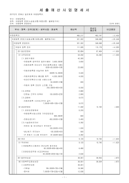 세 출 예 산 사 업 명 세 서