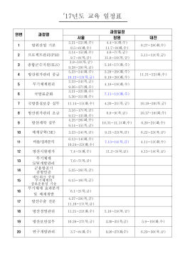 2017년도 컨소시엄 교육일정표.hwp