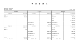 예 산 총 괄 표
