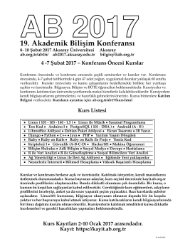19. Akademik Bilisim Konferansı