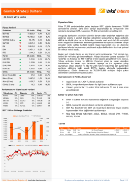 Günlük Strateji Bülteni