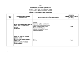 PARK ve BAHÇELER MÜDÜRLÜĞÜ
