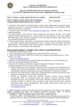ankara &uuml;nġversġtesġ sosyal bġlġmler enstġt&uuml;s&uuml; m&uuml;d&uuml;rl&uuml;ğ&uuml; 1 2016