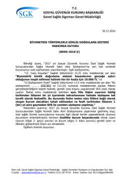 Biyometrik Y&ouml;ntemlerle Kimlik Doğrulama Sistemi