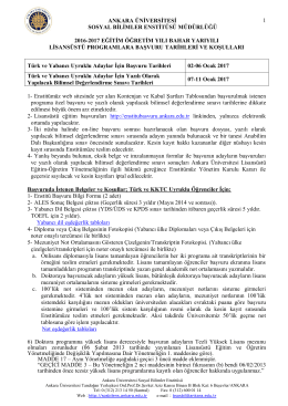 ankara &uuml;nġversġtesġ sosyal bġlġmler enstġt&uuml;s&uuml; m&uuml;d&uuml;rl&uuml;ğ&uuml; 1 2016
