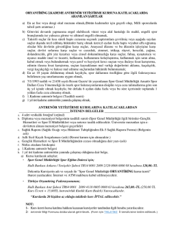 ORYANTİRİNG 2.KADEME ANTRENÖR YETİŞTİRME KURSUNA