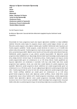 Bilgisayar Ve &Ouml;ğretim Teknolojileri &Ouml;ğretmenliği Fizik İktisat İşletme