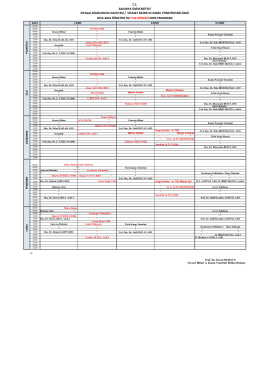 DERS PROGRAMI YAZ OKULU 2015-2016 Siy. Bil