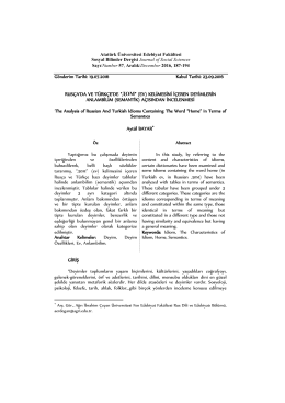 (EV) KELİMESİNİ İ&Ccedil;EREN DEY