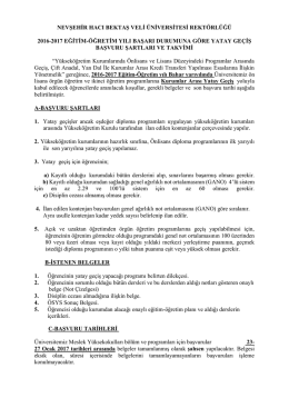 nevşehir üniversitesi rektörlüğü`nden