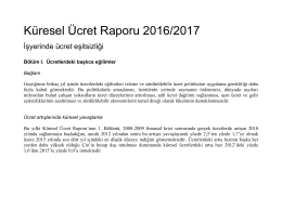 Küresel Ücret Raporu 2016/2017