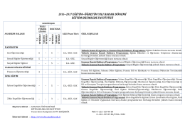 Eğitim Bilimleri Enstit&uuml;s&uuml;