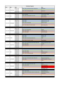 Final Sınav Programı