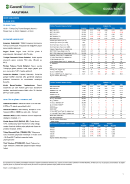EKONOMİ HABERLERİ SEKTÖR ve ŞİRKET
