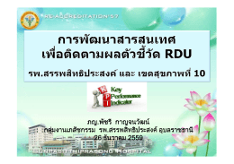 โปรแกรมประมวลผล KPI RDU สรรพสิทธิประสงค์