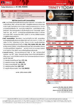 Trinity Today - บล.ทรีนีตี้