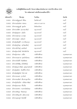 วิชาคณิตศาสตร์ ชั้น ป.3