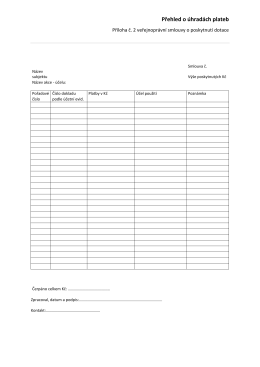 Přehled o &uacute;hrad&aacute;ch plateb