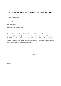 Čestn&eacute; prohl&aacute;&scaron;en&iacute; o zdravotn&iacute; způsobilosti PDF