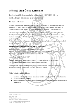 Jak ž&aacute;dat o informace