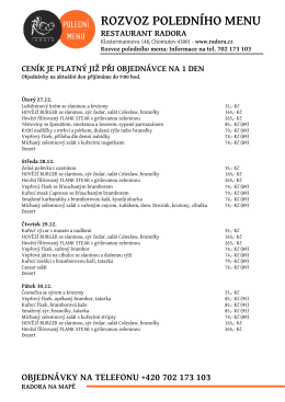 rozvoz poledního menu