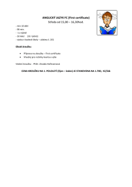 Anglický jazyk - First certificate