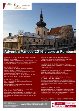 Advent a V&aacute;noce 2016 v Loretě Rumburk