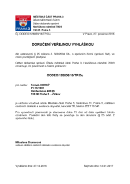 doru en&iacute; ve ejnou vyhl&aacute;&scaron;kou