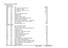 Rozpočet obce pro rok 2017