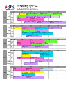 ROZVRH HODIN A-STYL CENTRUM sezona 2016/2017 platný od