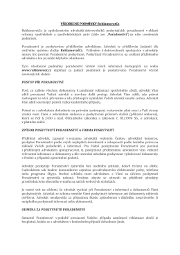 V&scaron;eobecn&eacute; podm&iacute;nky